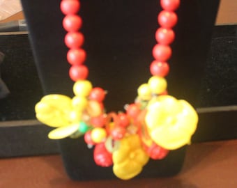 Beaded Flower Necklace