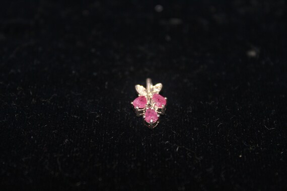 Sterling Silver Pink Ruby Pendent - image 1