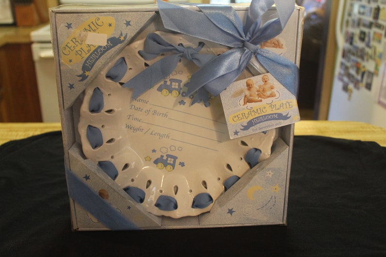 Heirloom Ceramic Baby Boy Plate