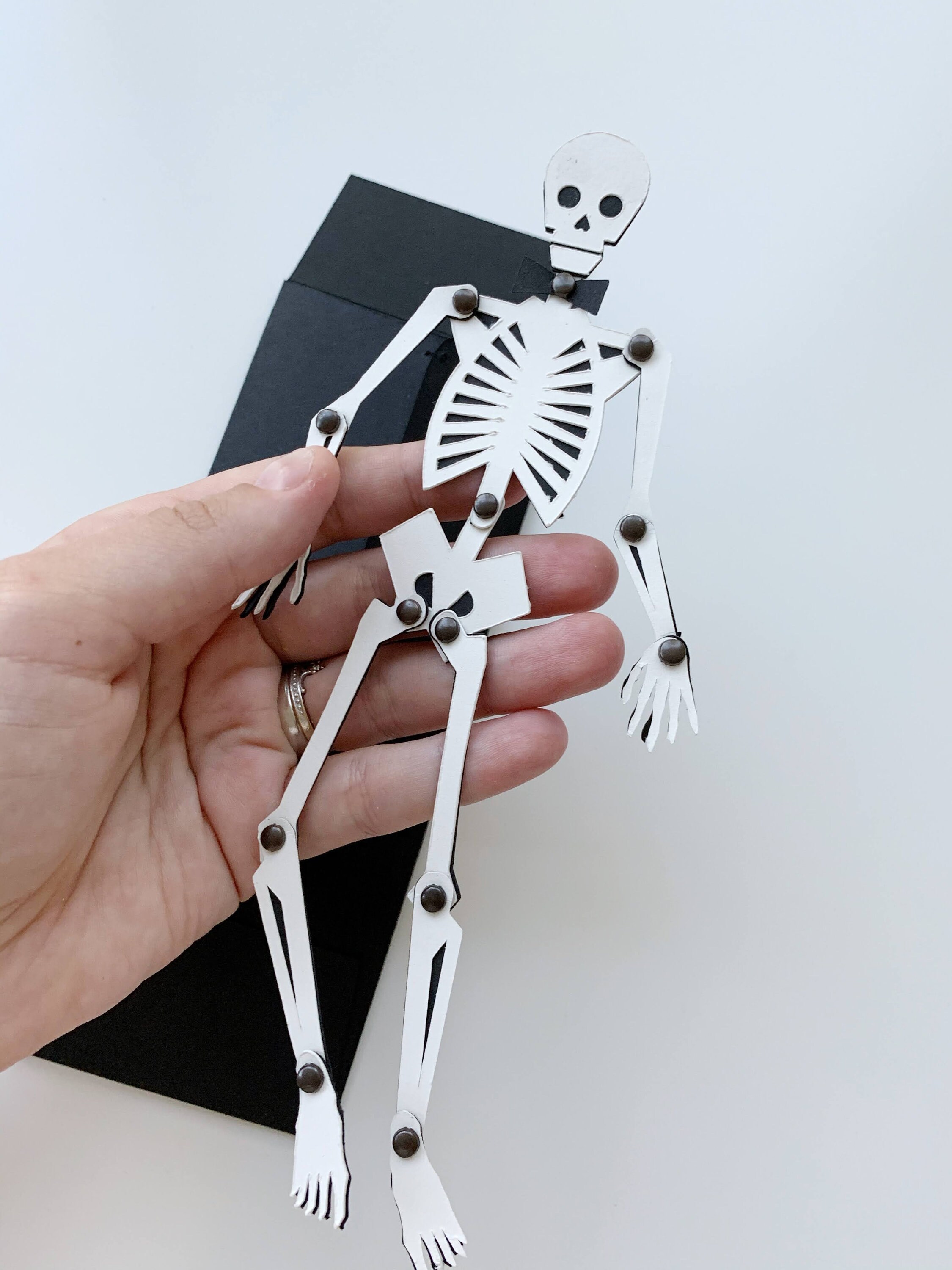 Skeleton Halloween card paper skeleton Halloween gift happy Etsy