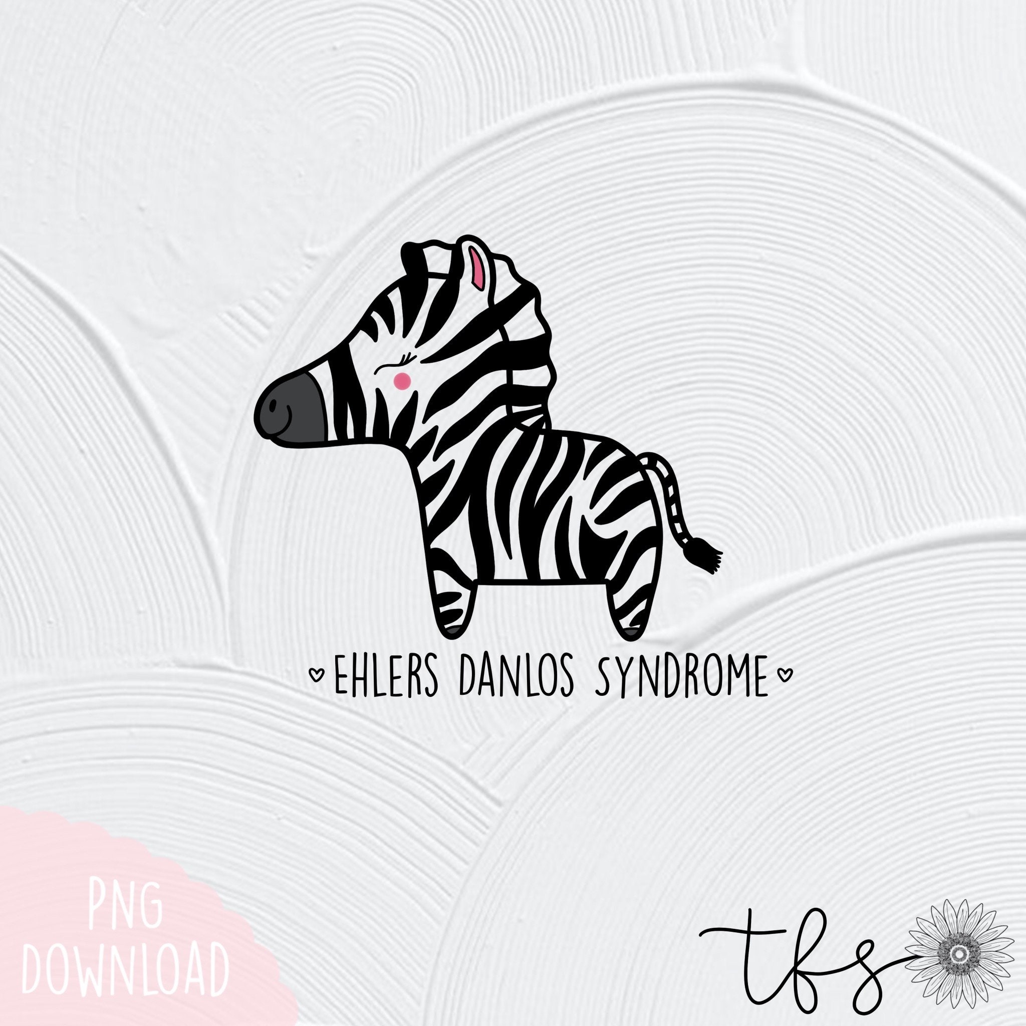 Ehlers Danlos Syndrome PNG SVG Zebra EDS Spoonie Disability 