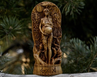 pachamama gaia priestess for altar teraphim statue GUARDIAN handmade clay goddess art figurine miniature sculpture devotional art for her