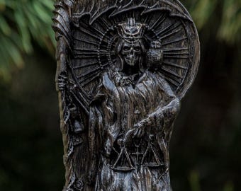 Santa Muerte Wooden Statue