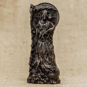 Santa Muerte Wooden Statue