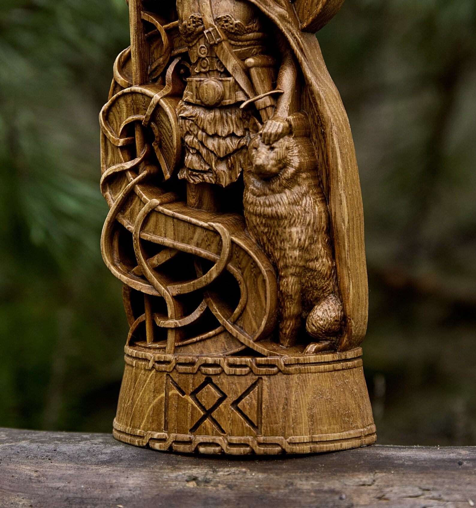 Loki God Viking God Wood Carved Statue Pagan Paganism God Etsy