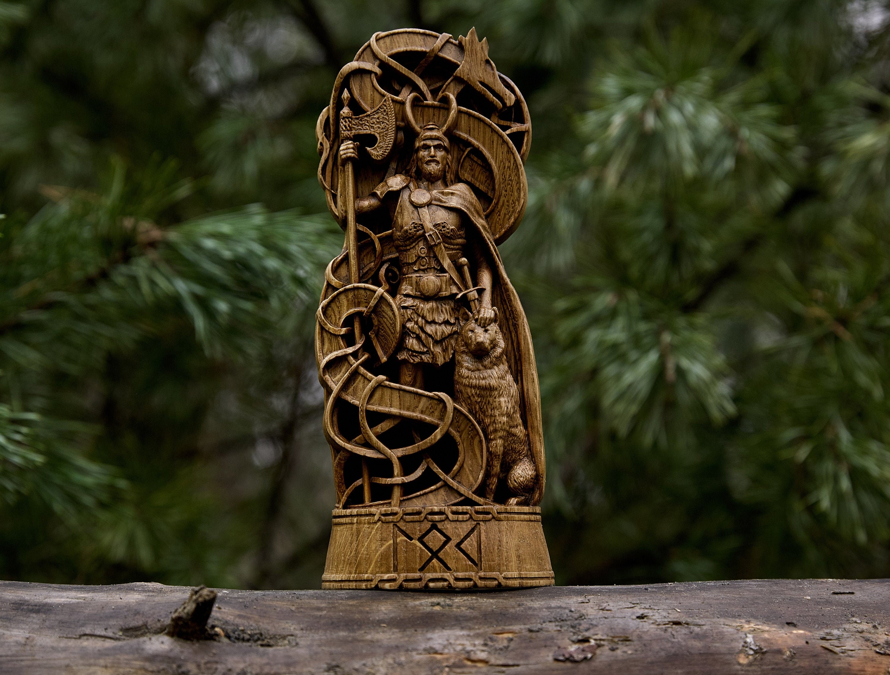 Art And Collectibles Figurines Loki Norse God Wood Figurine Loki Norse