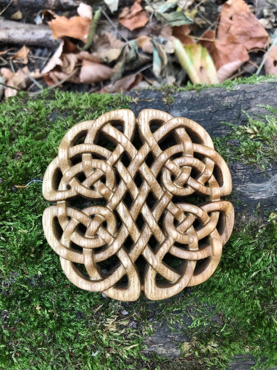 Wooden Celtic Knot Wood Carved Knot Natural Wood Celtic Etsy Canada