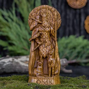 Odin figurine, Allfather, Scandinavian pantheon, Wotan, Viking god statue,