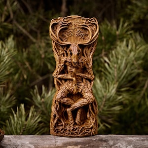 Oak Leshy Statue: Slavic Mythology Forest Guardian