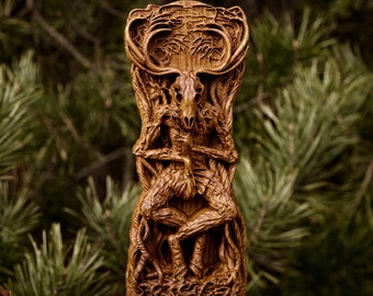 Oak Leshy Statue: Slavic Mythology Forest Guardian