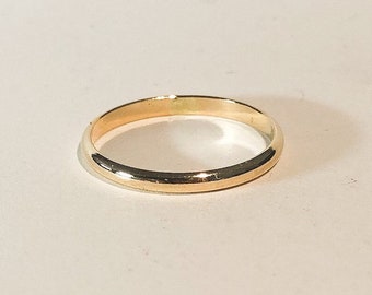 14K Gold Ring Plain Jane Gold Ring Simple 14K Yellow Gold Ring 14 Karat Gold Plain Square Band