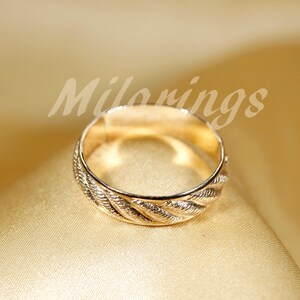 107814/102114 14k Gold filled pattern ring, Silver ring, 5mm width image 5