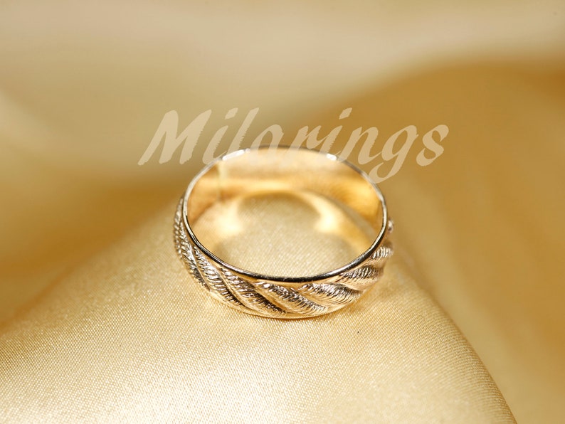 107814/102114 14k Gold filled pattern ring, Silver ring, 5mm width image 5