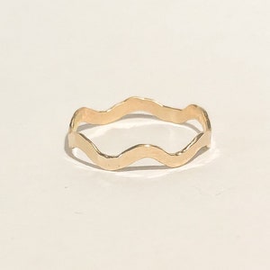 6--Wave,    14K gold filled wavelet  ring, wire- 1.5mm