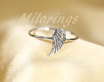 925 Sterling silver ANGEL WING  ring,