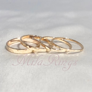 1-2.5mm Hammered Ring,    14k Gold Filled Ring