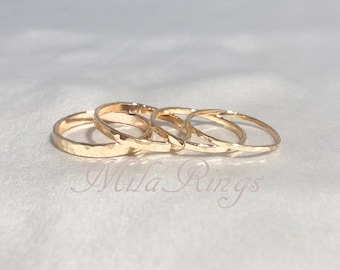 1-2.5mm Hammered Ring,    14k Gold Filled Ring