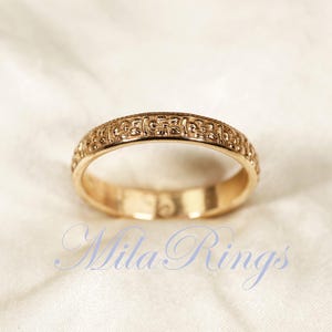 Handmade 14k Gold Filled Flower Ring - 3.8mm Width