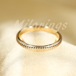 Textured 14k Gold Filled Ring - 2.5mm Width