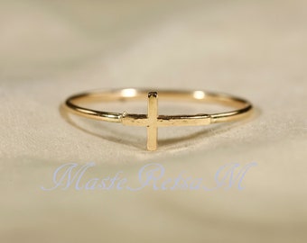 CROSS  14k Solid Gold Ring   CROSS  Ring,