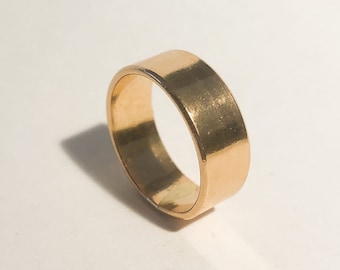 7mm     Gold Smooth Ring,    14k Gold Filled Ring,