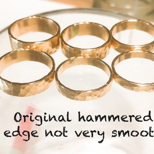 4mm 14k Gold Filled ring, Hammered Ring, image 5