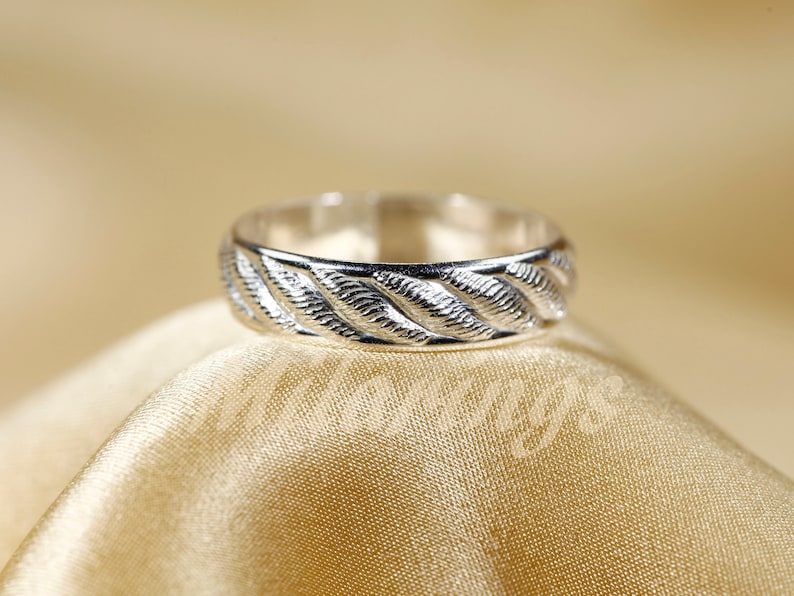 107814/102114 14k Gold filled pattern ring, Silver ring, 5mm width STERLING SILVER