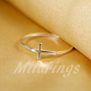 925 Sterling silver CROSS  ring,