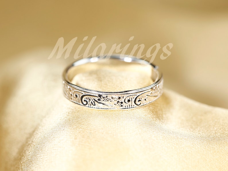 ZP164/ZP165 Gold filled texture ring, Rose Gold filled texture ring, Silver rings, MP164-SILVER