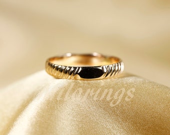 107812/102140       14k Gold filled pattern ring,   Silver ring    3.8mm width