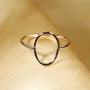 Yellow Gold Filled Oval Ring: Sterling Silver, Rose Gold