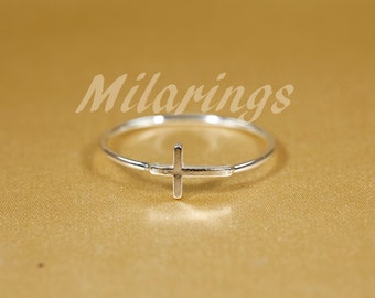 925 Sterling silver CROSS  ring,