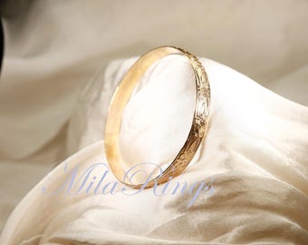 Handmade 14K Gold Filled Bangle Bracelet-7807