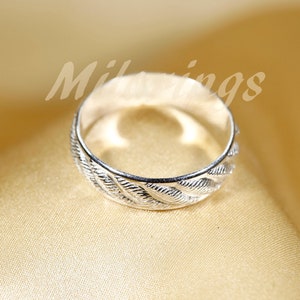 107814/102114 14k Gold filled pattern ring, Silver ring, 5mm width image 6