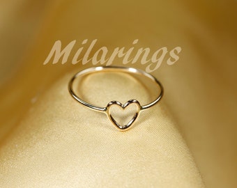 E--Heart         Yellow gold filled ring ,  Rose ,   Silver .