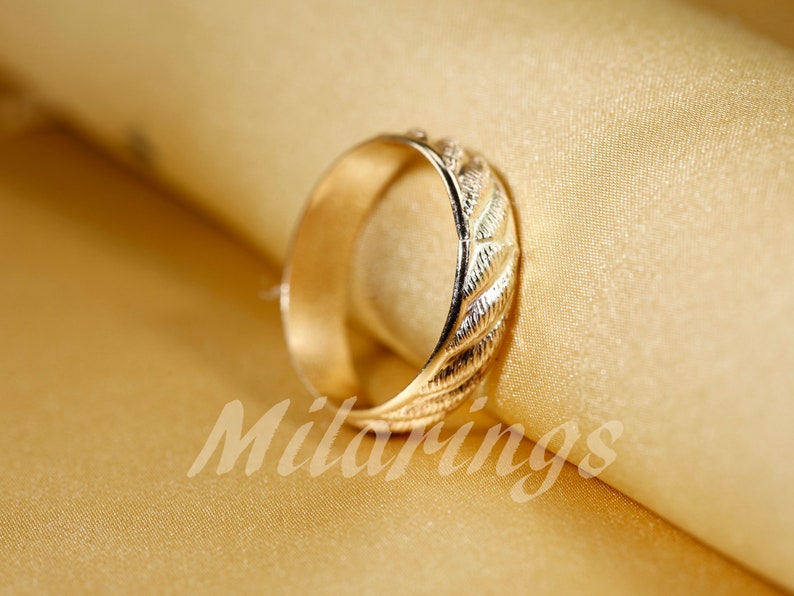 107814/102114 14k Gold filled pattern ring, Silver ring, 5mm width image 8