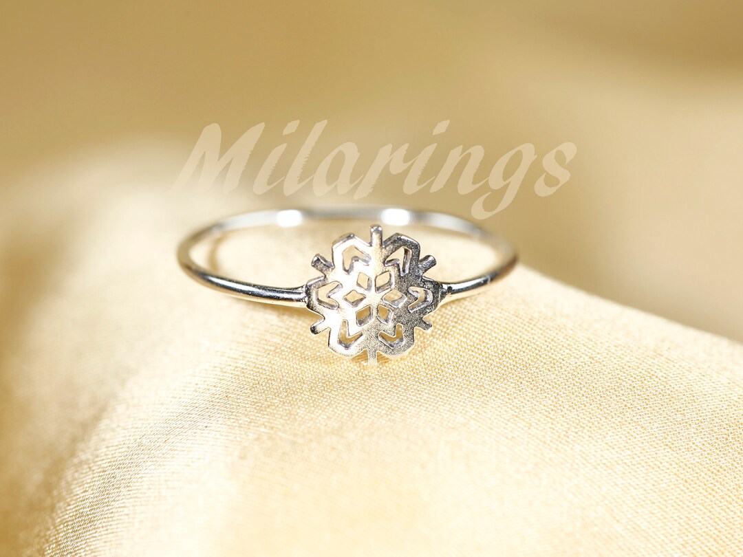 Handmade Sterling Silver Snowflake Ring, Winter Jewelry - Etsy