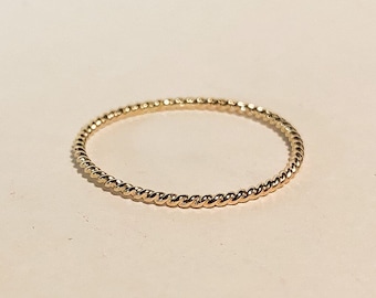 1mm  TWIST wire  ring,  14K gold filled  ring