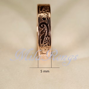 ZP164/ZP165 Gold filled Textur Ring, Rose Gold filled Textur Ring, Silber Ringe, MP165-ROSE