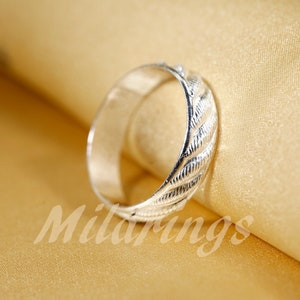 107814/102114 14k Gold filled pattern ring, Silver ring, 5mm width image 9