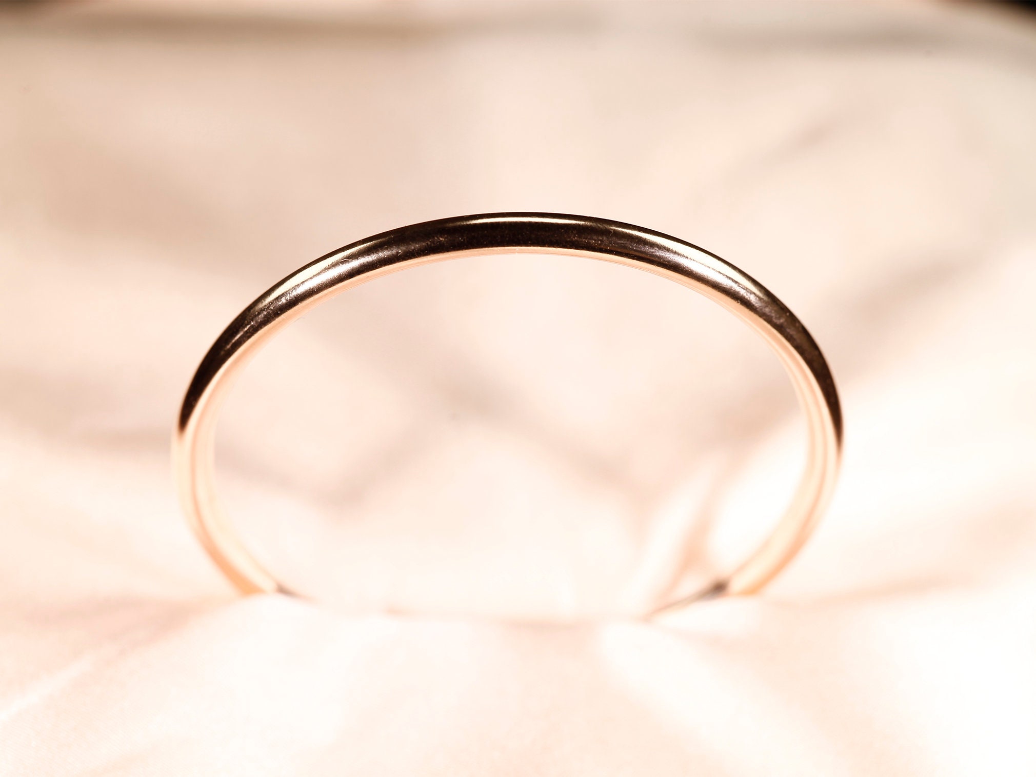 Yellow Gold Filled Round Wire Bangle Bracelet, 14K Gold