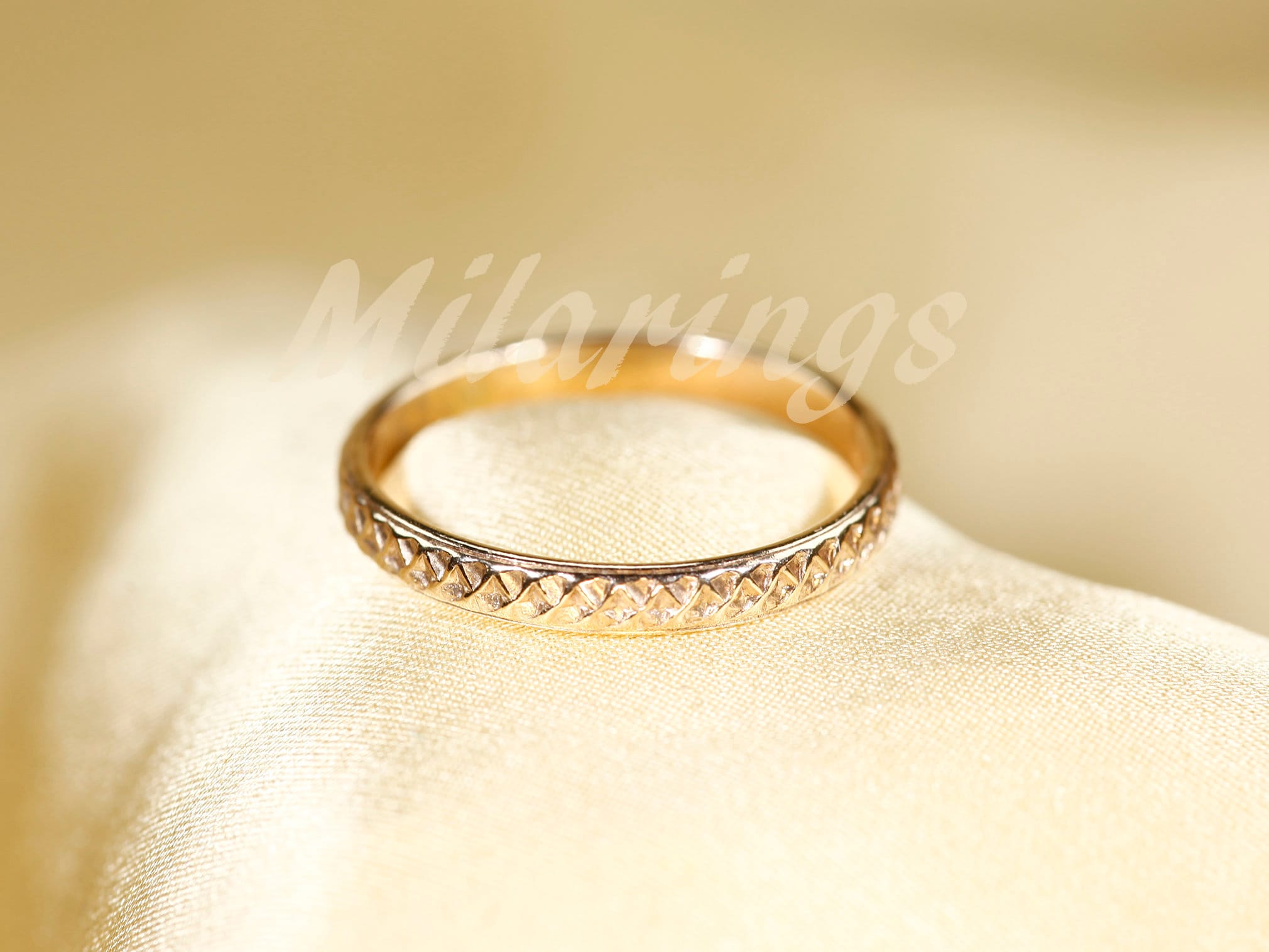 A-14-textured 14k Gold Filled Ring, Sterling Silver, Rose Gold