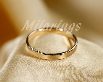 2.5mm  Flat- Smooth Ring,    Gold Filled  Rings,  Silver,  Rose gold  filled