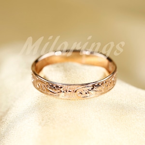 ZP164/ZP165 Gold filled texture ring, Rose Gold filled texture ring, Silver rings, MP164-ROSE