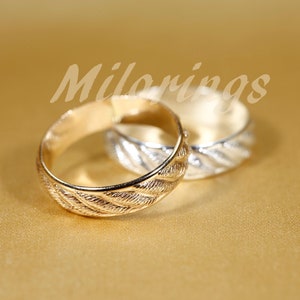 107814/102114 14k Gold filled pattern ring, Silver ring, 5mm width image 4