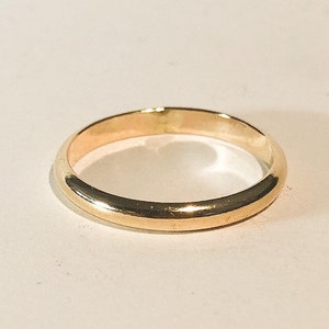 14K Yellow Gold Filled Ring Band - 2.6mm Half Round Wire