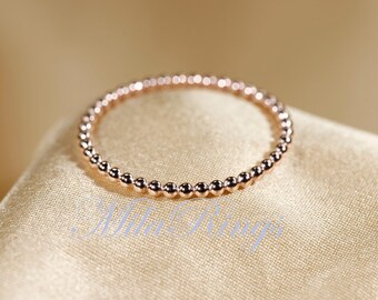1.5 mm Full-bead  ring, 14K ROSE gold filled