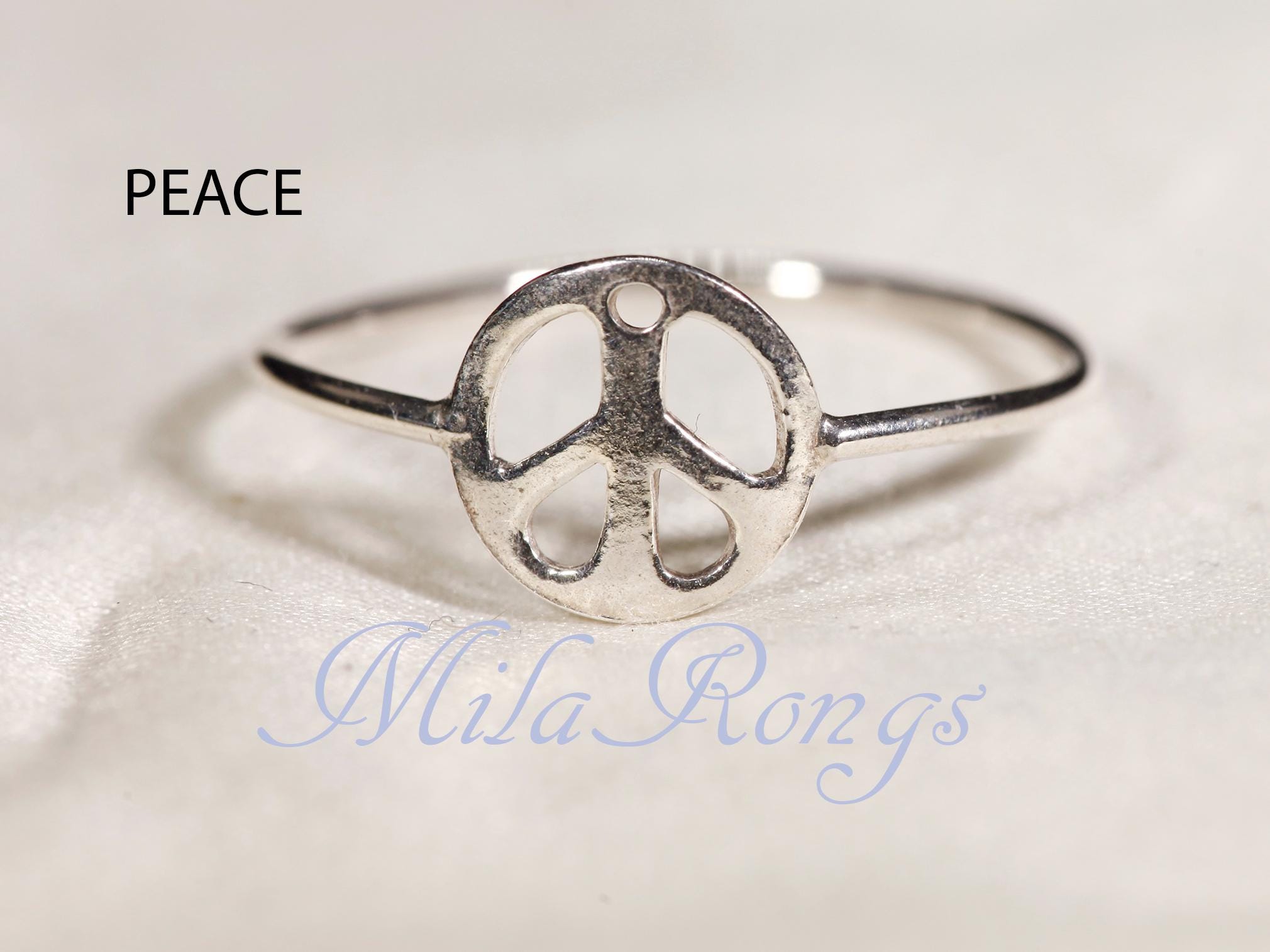 Amazon.com: 925 Sterling Silver Ring, Peace Ring, Spinner