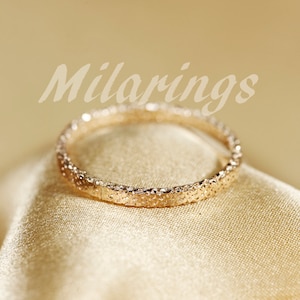 Handmade Glitter 14K Gold Filled Ring (1.8-2.0mm)