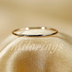 1.0mm   Round-Smooth  wire ring,  Yellow gold filled ring,  Silver ring,  Rose gold filled.